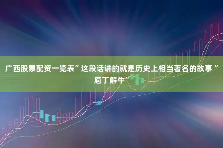 广西股票配资一览表”这段话讲的就是历史上相当著名的故事“庖丁解牛”